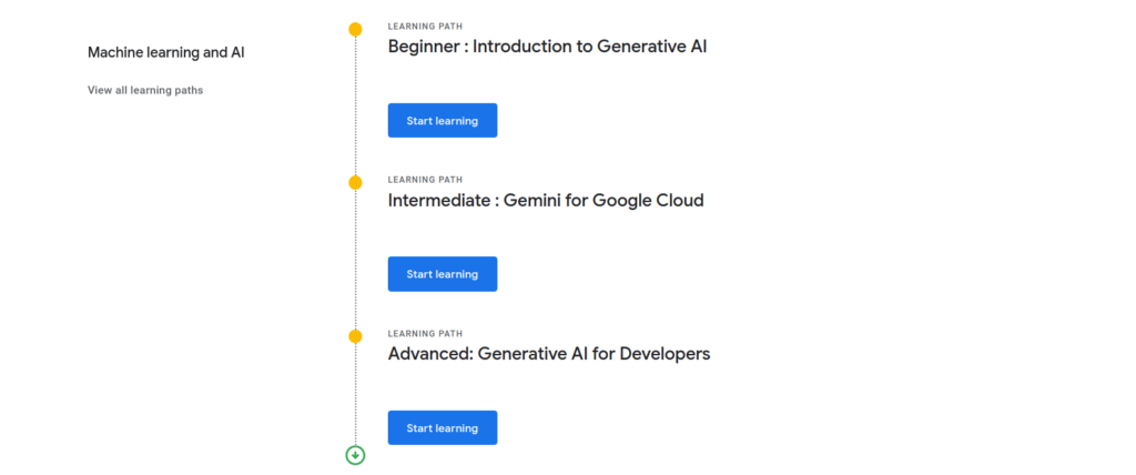 Google AI courses Milestone