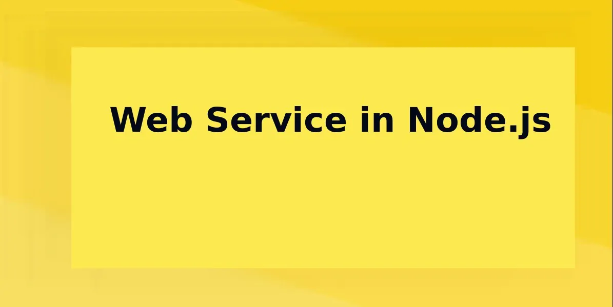 Web Service in Node JS